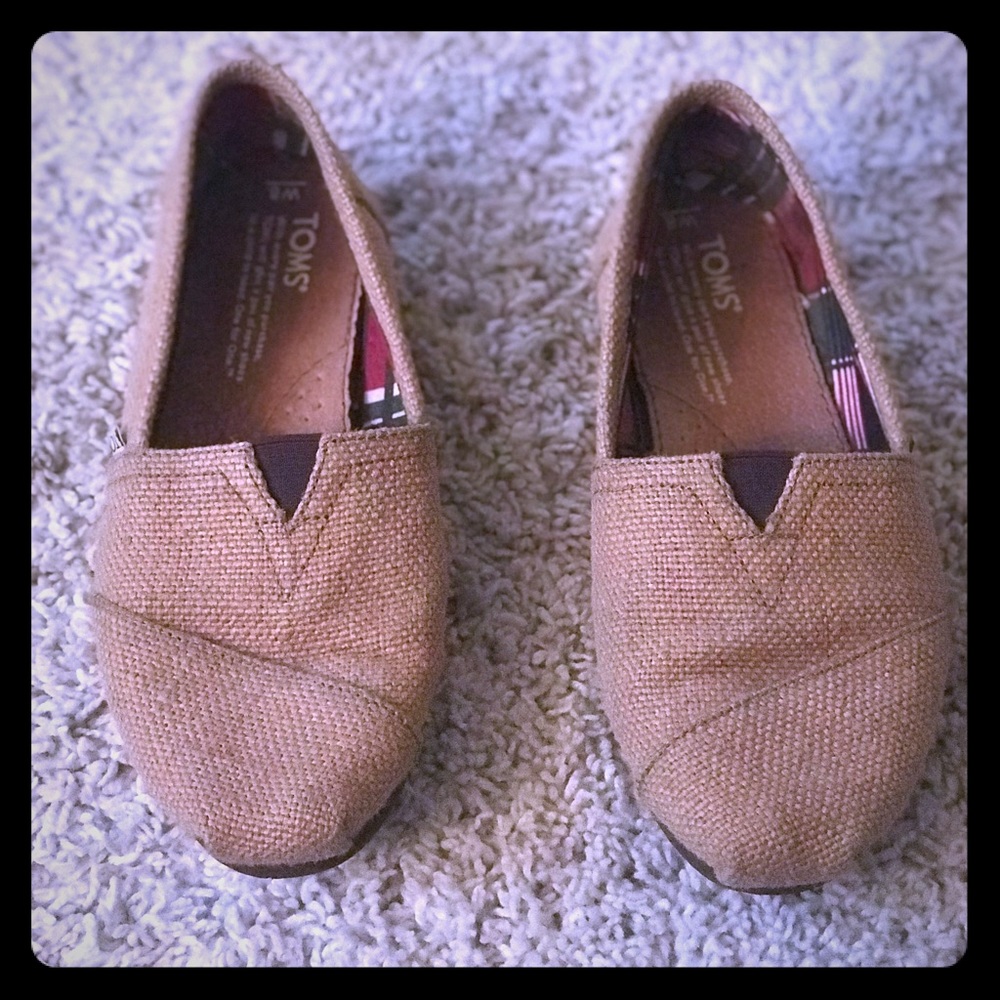 Toms Burlap Loafers Sz 8